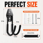 Garage Tool Hooks Wall Mount, 6 Pack Heavy Duty Storage Hooks for Garden Tools, Wall Hooks for Garden Hoses, Brooms, Ladders, Garage Storage and Organization Accessories - Image 2