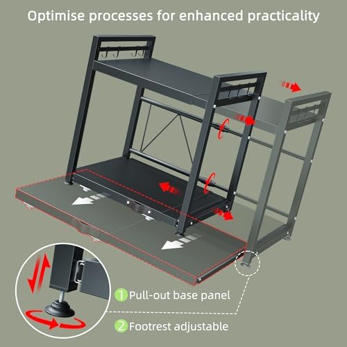 NETEL 2 Tier Expandable Microwave Stand countertop,Microwave Oven Rack - Image 6