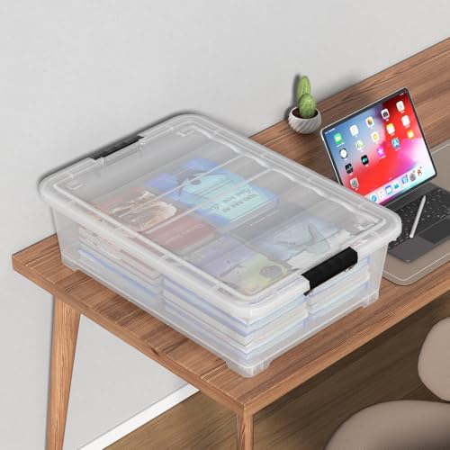 25 Quart Clear Under Bed Storage Container with Wheels, 4 Packs - Image 6