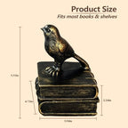 Dosker Bird Decorative Book Ends for Shelves (Retro Bronze) - Image 4