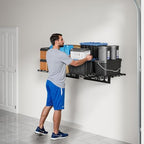 FLEXIMOUNTS 1-Pack 2x3ft Garage Shelving Wall-Mounted Storage Rack, Black - Image 2