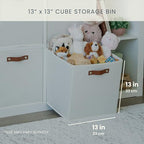 OrganiHaus 13x13 Cube Storage Bins, Set of 4 - Fabric Storage Cubes - Image 2