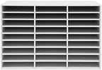 Literature Organizer, Desktop File Sorter Mail Center, Paper Storage Cabinet with 27 Slots Compartments, Classroom Mailbox for Home School Office (27 Slots White) - Image 6