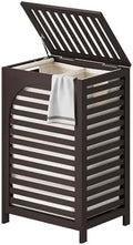 Laundry Hamper with Lid (16.9 * 13 * 26.5inches) Large Bamboo Laundry Bin Basket 85L Clothes Hamper with 1 Removable Bag Storage baskets for Bathroom(Brown) by FILWH
