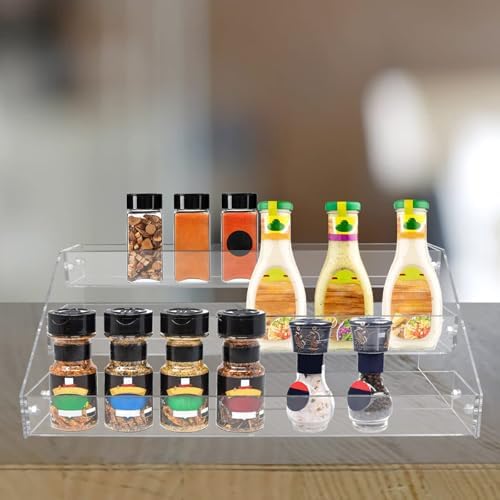 PMMASTO 3-Tier Clear Acrylic Spice Rack Organizer for Cabinet Countertop - Image 6