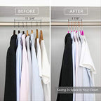 MIZGI Premium Velvet Hangers (Pack of 50) Heavyduty - Non Slip - Velvet Suit Hangers Pink - Copper/Rose Gold Hooks,Space Saving Clothes Hangers - Image 5