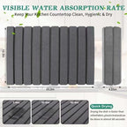 Stone Dish Drying Mat for Kitchen Counter, 24 x 16 Inch(Dark Gray) - Image 2