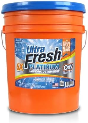 Ultra Fresh 6X Platinum Laundry Detergent, Up to 640 Loads, Bleach Alt, 5 Gallon Bundled with Platinum 6X Laundry Detergent Sheets with Fresh Scent - Image 2