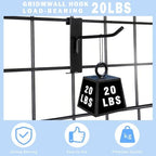 Gridwall Hooks 4 Inch, 100PC Heavy Duty Black Display Hooks for Grid Wall Panels, Grid Wall Accessory for Retail Store, Home Stroage, Garage, Trade Show - Image 3