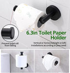 20pcs Bathroom Hardware Set, Matte Black Bathroom Hardware Set, Including 16" Hand Towel Bars, Toilet Paper Holders, Towel Rings, Robe Towel Hooks - Image 4