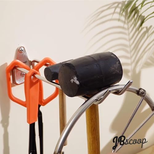 JBscoop 4 Stainless Steel 304 Garage Hooks, Heavy Duty Organizer & Wall Mount Hanger Rack for Tools, Equipment, and More, Rust-Resistant & Durable - Image 3