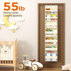 Mefirt Over The Door Organizer, 7 Tier Door Hanging Organizers with 7 Large Pockets 14 Side Pockets, Behind Door Storage Hanging Shelves for Closet Bathroom Bedroom Nursery - Image 5