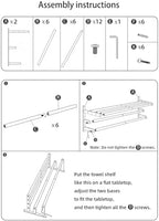 24 inch Towel Racks for Bathroom, VOTZAAQ Towel Shelf with Double Towel Bar, Stainless Steel Towel Storage for Lavatory Wall Mounted, 3-Tier Towel Hanger Towel Holder, Brushed Nickel - Image 6