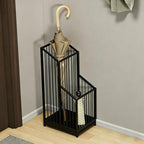 Black Umbrella Stand with Drip Tray, No Assembly Required, Minimalist Modern Home Decor, Durable Space‑Saving Indoor Umbrella Storage Holder for Entryway, Hotel & Office Entrance - Image 5