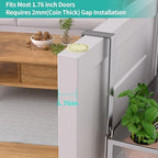 HapiRm Over The Door Hanger with Coat Hooks and 2 Baskets, Rustproof & Waterproof Over The Door Hooks, Storage Organizer for Hats, Bathroom, Kitchen, Bedroom - Brushed Nickel - Image 4