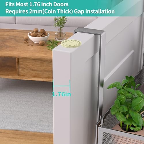 HapiRm Over The Door Hanger with Coat Hooks and 2 Baskets, Rustproof & Waterproof Over The Door Hooks, Storage Organizer for Hats, Bathroom, Kitchen, Bedroom - Brushed Nickel - Image 4