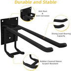6 Pack Garage Hooks Heavy Duty Steel 10” Garage Storage Hooks Two-Tire Wall Hooks for Organizing Tools Ladders Tires Bikes Garden - Image 3