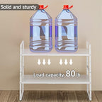 Expandable Cabinet Shelf Organizer, 16.5"~27''L, White - Image 3