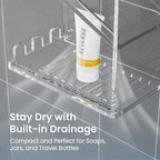AITEE Acrylic Bathroom Organizer Caddy Shampoo Holder Combination Shelf - Image 3
