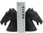 Lukitas Black Horse Head Decorative Bookends Weighted Non-Slip, Resin 7.5'' by Lukitas