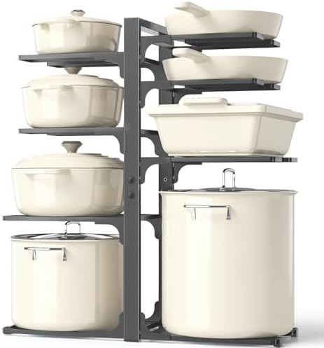 MUDEELA 8-Tier Pots and Pans Organizer under Cabinet, 20.8" H Heavy Duty by MUDEELA