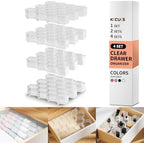 Honeycomb Separator Adjustable Drawer Organizer Divider for Underwear Belt-Scarf Socks Organizer (White(4pcs)) by Kocuos+