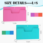 MFTEK Magnetic File Holder 6 Pockets Paper Holder, Hanging File Organizer Horizontal Magnetic Mail Letter Folder Office Supplies Storage for Cabinets, Whiteboard, Refrigerator (Light Color) - Image 3