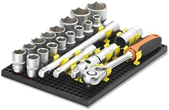 Organizer Genie 76 Piece Pegboard Tool Organizer Starter Kit, Flexible and Specially Designed to Hold All Tools - 4 Black Modular Peg Boards, 36 Socket Holders, 36 Universal Clips - Image 4