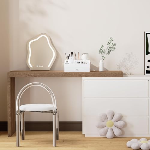 Hair Tool Organizer, Acrylic Hair Blow Dryer Holder Stand for Straightener and Curling Storage, Bathroom Vanity Countertop Organization for Makeup Accessories (White) - Image 6
