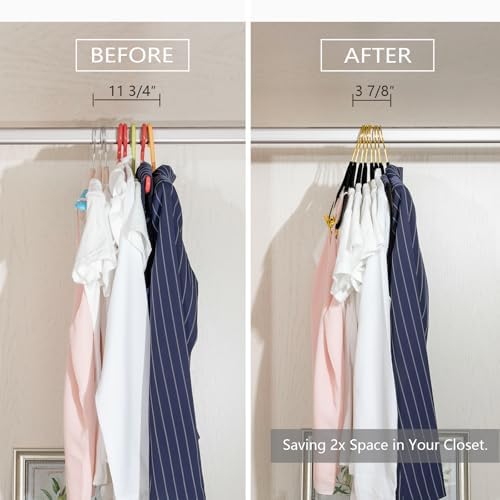 MIZGI Premium Velvet Pants Hangers with Adjustable Clips (Pack of 30) Slim Skirt Hangers- Non Slip Felt Outfit Dress Hangers Black - Gold Hooks,Space Saving Shirt Clothes Hangers - Image 6