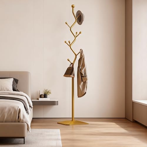 8-Hook Metal 68.8in Freestanding Coat Rack Stand, Coat Tree - Image 5