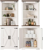 IRONCK Corner Cabinet, 68'' Tall Storage Cabinet with Doors and 5-Tier Shelves for Bathroom, Freestanding Bookcase Corner Display Cabinet Kitchen Hutch for Small Space, 2 Pack by IRONCK