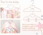 Velvet Baby Hangers, Kids Hangers with Clips for Toddler & Infant Clothes - Image 4