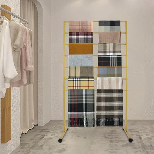 7 Tiers Rolling Display Tie & Scarf Rack Towel Belt Hanger - Image 7