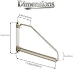 Folding Wall Mounted Clothes Hanger Rack Clothes Hook Solid Brass with Swing Arm Holder Clothing Hanging System Closet Storage Organizer Heavy Duty Drying Rack Wall Mount,Brushed Nickel - Image 5