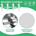 40Pcs 4" Gridwall Display Hooks Assortment Set, White Metal Grid Wall Panel Hanging Display Hook for Garage Shop Retail Storage, Wire Diameter 5mm// 0.2” - Image 3