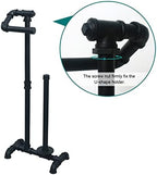 HouseAid Free Standing Industrial Pipe Toilet Paper Holder for Bathroom, Stand Rustic Iron Toilet Roll Holder with Reserve, Vintage Style, Matte Black - Image 3