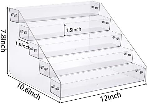 Acrylic Spice Rack, Tiered Spice Rack Shelf Seasoning Organizer - Image 3