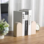 Koville African Natural Marble Bookends for Shelves, 7lbs Heavy-Duty Marble Book Holders, Decorative Book Ends, Bookshelf Apartment Decor for Normal Books/CD/Video Games - Image 4
