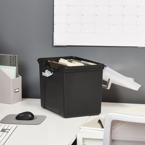 STAPLES File Box Portable Tote, Letter Size, Black, 4/Carton - Image 7