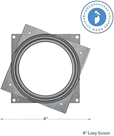 Lazy Susan Hardware, 4 inch, 350 lbs. Load Capacity, Pack of 5 Steel Lazy Susan Turntable Ball Bearing, by Woodpeckers - Image 2