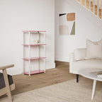 Furinno Turn-N-Tube Toolless 4-Tier Storage Shelves, Pink - Image 2