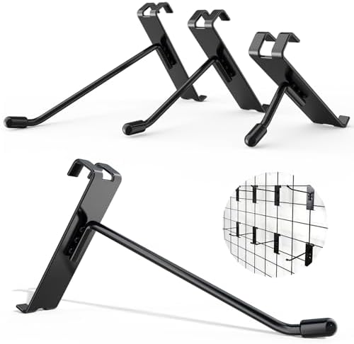 50pcs Gridwall Hooks 4inch Anti-Scratch 15°Tilt Angle with Black High Grade Surface Coating Grid Wall Hooks for Grid Wall Panel Gridwall Hooks & Hangers by Unknown