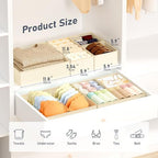 DIMJ Drawer Organizer Clothes 26 Pack - Foldable Baby Organizers and Storage & Closet Organizers for Bedroom, Closet - Nursery Organization Dresser Dividers for underwear, Sock,Bra, Belt, Tie, Beige - Image 2