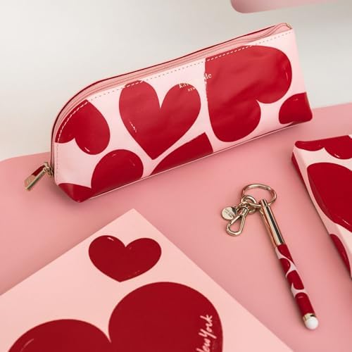 kate spade new york Pen and Pencil Case with Office Supplies, Zip Pouch Includes 2 Pencils, Sharpener, Eraser, and Ruler, Sweet Hearts - Image 3