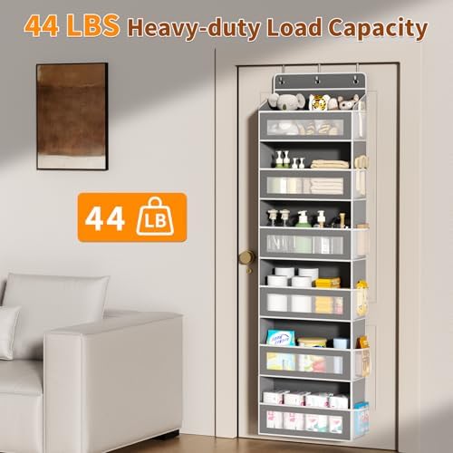 AQOOA 6-Tier Over The Door Organizer 44 lbs Capacity fit Standard Doors - Image 4