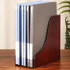 Solid Wood Vertical File Organizer, No Assembly Desk Mail Document Holder - Image 7