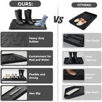 tchdio Durable Rubber Boot Tray and Shoe Mat for Entryway - Heavy Duty Waterproof Shoe Tray Organizer, Non Slip Boot Trays for Front Door, Entryway Muddy Shoes Storage, 16x48 Inches - Image 5