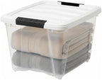 IRIS USA 19 Qt Storage Bins with Lids, 6 Pack, BPA-Free, Clear/White - Image 4
