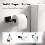 4-Piece Towel Holder Set, Black Bathroom Accessories Set - Image 6